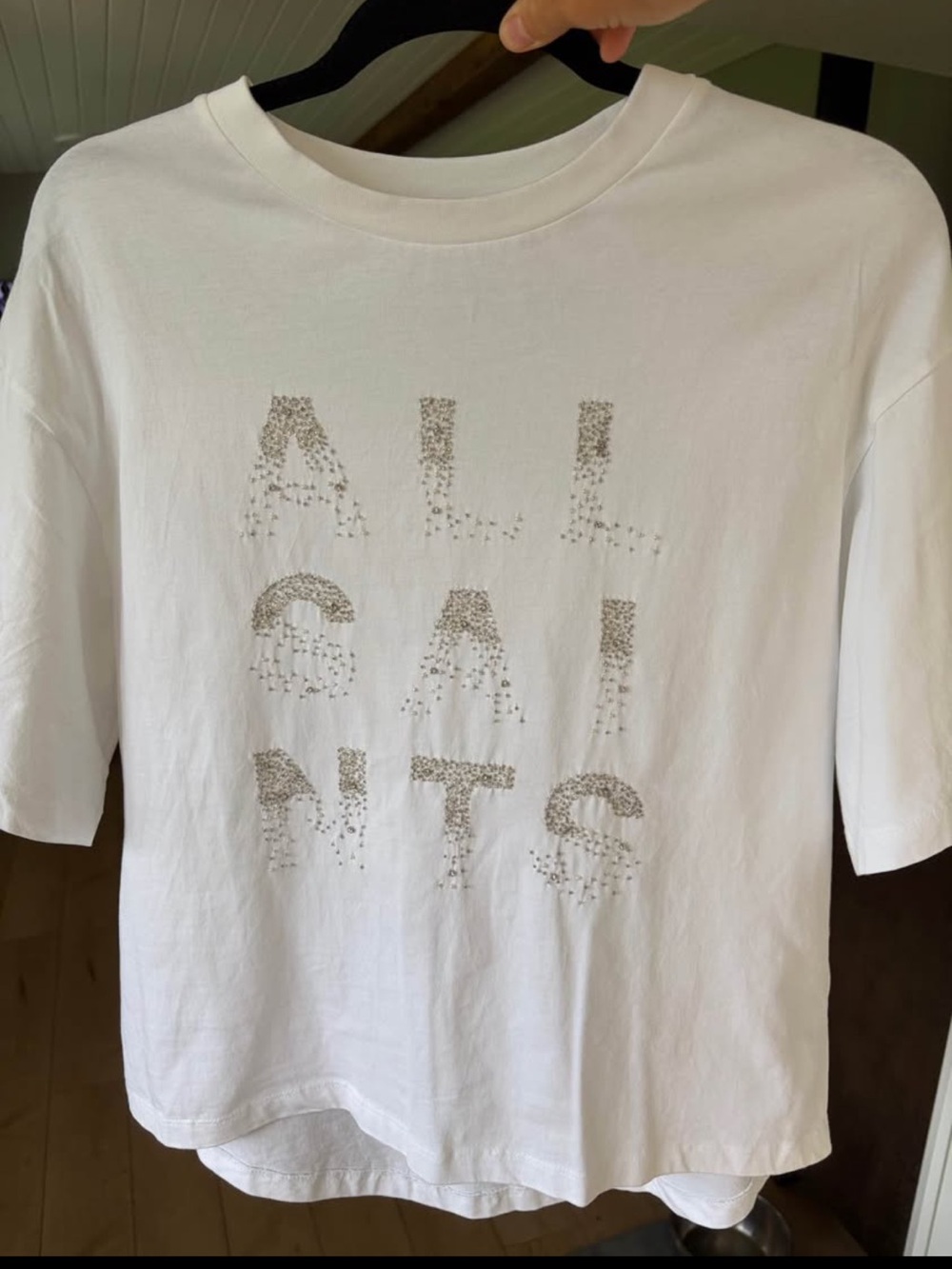 AllSaints embellished Logo T-Shirt